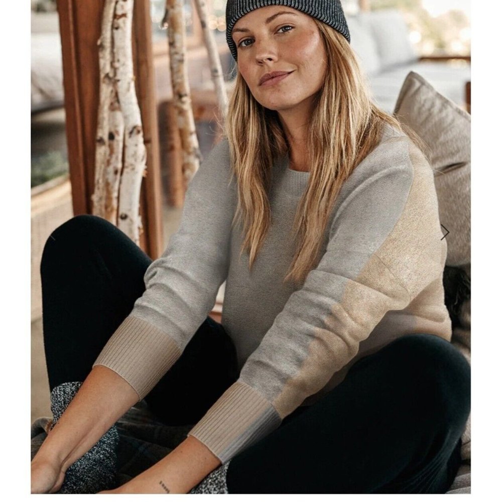 Summersalt The Coziest Cashmere Blend Crew Neutral M